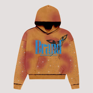 Nueva moda 480 GSM 100% algodón cremallera Sudadera con capucha DTG impresión con tela transpirable de alta calidad para hombres - Product Image 6