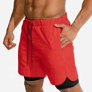 Bermudas de algodón ecológicas para hombre, pantalones cortos multibolsillos con patrón sólido, estilo informal, cintura elástica, moda adecuada para la playa - Product Image 1