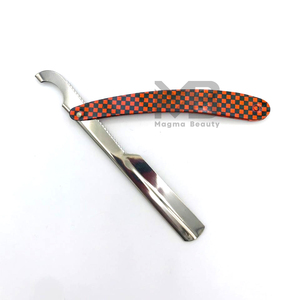 Rasoir manuel professionnel à bord droit en acier inoxydable rasoirs de barbier pointus en plastique/bois avec étiquetage privé fabriqué en usine - Product Image 3