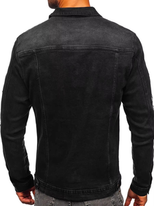 Veste à capuche en toile sur mesure pour hommes avec col montant et logo sur le devant Veste denim d'hiver respirante - Product Image 6