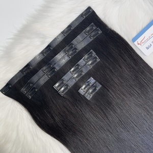 LE PRODUIT LE PLUS VENDU! Clip d'extensions de cheveux humains vierges de haute qualité 100% bruts dans les cheveux - Product Image 2