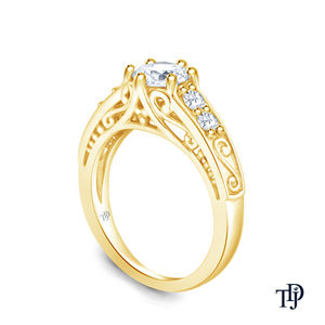 แหวนทอง 14K ลายฉลุแบบสกรอลล์  แบบกึ่งสำเร็จรูป  รับผลิตแบบ OEM ขายส่ง ขายปลีก ผู้ผลิตระดับสากล - Product Image 5