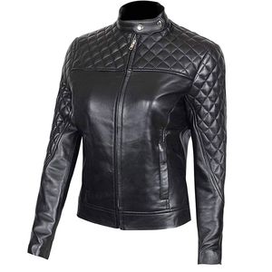 Chaqueta de piel de oveja auténtica para mujer de alta calidad al por mayor, tejido ecológico de longitud regular a la moda - Product Image 5