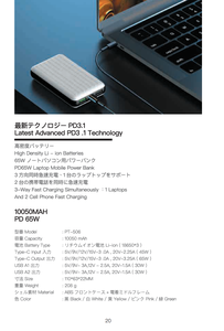 Alimentation portable 10000mAh 65W Abs Li-Ion pour ordinateur portable MacBook - Product Image 5