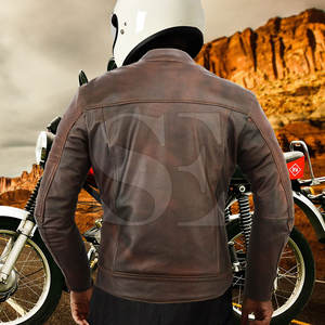 Vente en gros 100% vestes de moto d'hiver en cuir véritable veste de moto coupe-vent et imperméable de course automobile personnalisée - Product Image 3