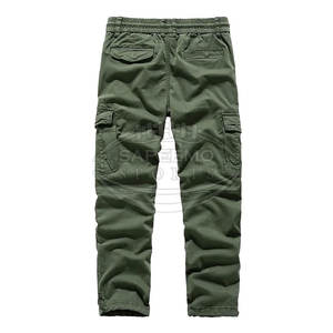 Jogging décontracté pour homme en tissu toile avec chevilles élastiques coupe-vent léger fermeture à cordon pour confort et mobilité - Product Image 3