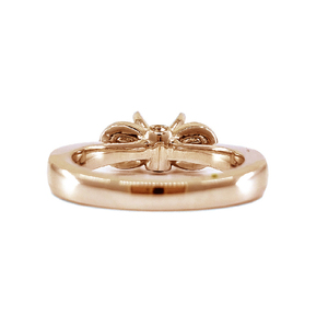 Livraison Rapide Bague de Fiançailles et de Mariage Classique en Or Rose 18 carats avec Diamant Véritable, Haute Qualité, Polissage Brillant, Semi-Monture Créative - Product Image 3