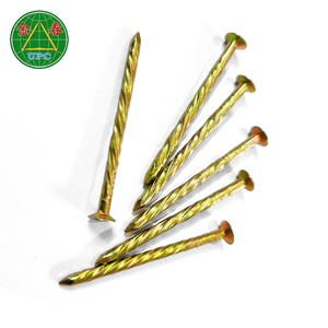 Acero Chapado en amarillo a precio competitivo con vástago de tornillo y clavos tipo cabeza a cuadros hechos en Vietnam para la construcción - Product Image 1