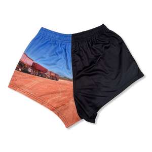 Manufacturer Custom Print Design Custom Footy Rugby <b>Shorts</b> Thermal With <b>Pockets</b> and <b>Zips</b> Sublimated Footy <b>Shorts</b> for <b>men</b> OEM - Product Image 2