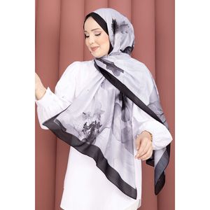 Black Rose Pattern Scarf Series Floral Design - Product Image 1