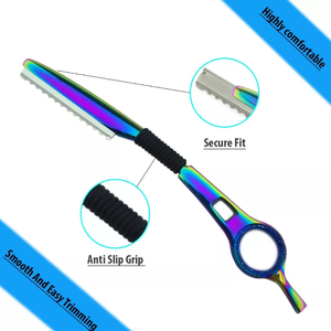 Maquinilla de afeitar de adelgazamiento de peluquería personalizable duradera de precisión de grado de salón profesional afilada de la mejor calidad para profesional - Product Image 2