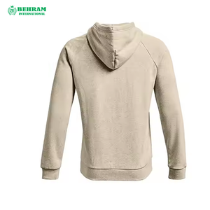 Sweat à capuche unisexe personnalisable, épais, thermique, zippé, en molleton/éponge française, respirant, séchage rapide, noir - Product Image 3