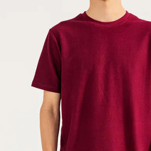 เสื้อยืดผ้าฝ้าย100% สำหรับผู้ชายเสื้อยืดผ้าฝ้ายถักน้ำหนัก160กรัมแบบพอดีตัวปกติสีพื้น - Product Image 3