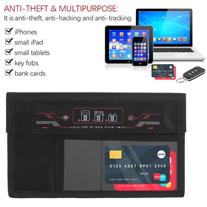 Anti-tracking Anti-espionnage Radiation Protège Tablette Téléphone Portable RFID Blocage <span class=keywords><strong>Protection</strong></span> Faraday Sacs pour Porte-clés de Voiture - Product Image 5