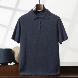 Trending 2025 Custom Polo Shirt Collar striped <b>Tshirt</b> for Men Vintage Style mens polo shirt - Product Image 4