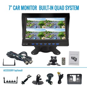 7 \ "AHD 1080p di động DVR Kit với 4/6 kênh Quad chia màn hình tối đa 256G <span class=keywords><strong>SD</strong></span> ip69k Heavy Duty xe tải đảo ngược Hệ thống camera - Product Image 5