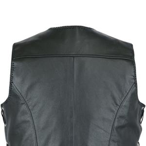 Gilet de moto court pour homme, design optimal, rembourrage en cuir véritable, logo personnalisé, respirant, vêtement extérieur rembourré, service OEM pour l'hiver - Product Image 4