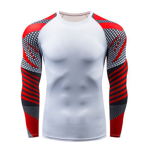 Rash Guard à manches longues Rash Guard sur mesure et designs personnalisés pour hommes Vêtements de sport imprimés par sublimation personnalisés Rash Guard confortable - Product Image 4