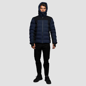 Chaqueta acolchada para hombre, correa reflectante personalizada, puños ajustables, acolchada, color azul oscuro - Product Image 3