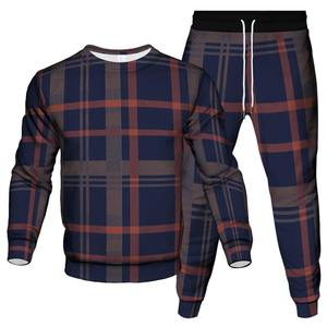 Survêtement imprimé à motifs pour hommes, tenue de sport décontractée et respirante avec sweat-shirt, pantalon de jogging, ensemble 2 pièces pour l'hiver - Product Image 2