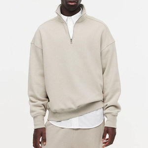 Sweat-shirt en polaire à col montant mi-zippé pour homme de haute qualité, polyester/coton, personnalisé - Product Image 1