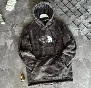 Sudaderas con capucha para hombre Fuzzy Fleece Hoodie de manga larga Fluffy Fall Outwear Winter Hooded, Sherpa Fleece Hoodie - Product Image 5