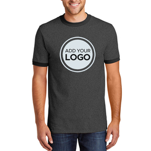 Camiseta personalizada Ringer para adultos hecha de algodón/fibra de bambú, añade tu propio diseño de texto - Product Image 5