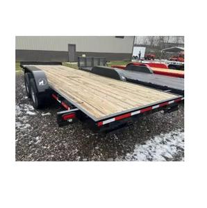 Semi-remorque à plateau plat en aluminium de haute qualité pour le transport de voitures, remorque utilitaire à plateau plat de 3,5T - Product Image 2