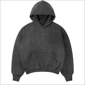 เสื้อมีฮู้ดแบบสวมหัวผ้าขนแกะเฮฟวี่เวท100% คอตตอนลดไหล่ป้องกันการหดตัวขนาดใหญ่พิเศษพอดีกับฤดูหนาวใช้ได้ทั้งชายและหญิง600GSM - Product Image 5