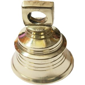 Solid Brass Temple Ganta Hanging Ship Bell Brass Pooja Bell Indian Temple Bell - Product Image 5