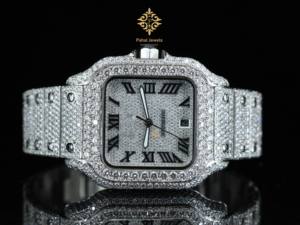 Reloj de Moissanita para Hombre con Esfera de Números Romanos, Pasa el Test de Diamantes, Joyería de Lujo Hip Hop, Disponible al por Mayor - Product Image 5