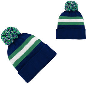 Bonnet d'hiver chaud en tricot pour le sport, bonnet en mohair jacquard duveteux pour l'extérieur, nouveau design, logo personnalisé, image, bonnet d'hiver - Product Image 4