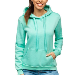 Sweat-shirts à capuche en molleton français uni, fabriqués en usine, couleur personnalisée, poche kangourou, 100% coton/polyester, écologiques - Product Image 1