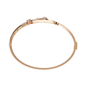 Magnifique bracelet et jonc en or 18 carats avec diamants de laboratoire, accessoire de bijouterie luxueux - Product Image 1