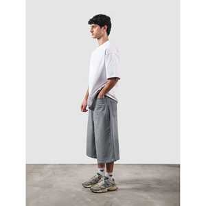 Jorts de Cintura Alta, Transpirables, de Mezclilla con Bordado y Decoración de Botones, Estilo Hip Hop Vintage, Jeans Rectos Tejidos para Verano - Product Image 6