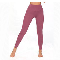 Leggings de Yoga para Mujer con Logotipo Personalizado, Cintura Elástica Media, Elásticos en Cuatro Direcciones, Sin Costuras, Ecológicos, Tallas Grandes, Hechos en Pakistán