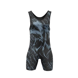 เสื้อกล้ามนักมวยปล้ำสำหรับผู้ชายชุดต่อสู้ตลกพิมพ์ลายซับลิเมต - Product Image 3