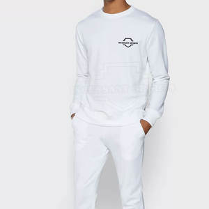 Survêtement personnalisé en coton pour homme, pantalon de jogging et Jersey, tenue décontractée, col rond - Product Image 3