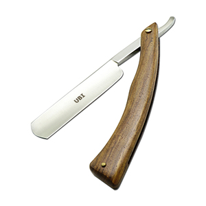 Rasoir droit traditionnel UBI avec manche en bois et lame en acier à haute teneur en carbone pour barbier et usage domestique - Product Image 3