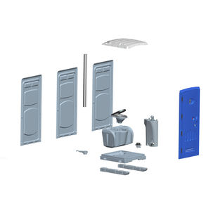 Toilettes publiques portables écologiques et économiques, toilettes portables en plastique utilisées comme abri de toilettes extérieur - Product Image 4