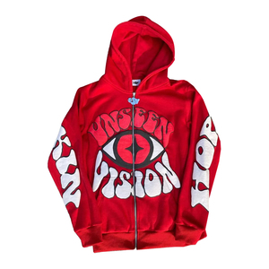 Nouvelle Arrivée Sweat à Capuche Unisexe Écologique Qualité Supérieure Impression Logo Personnalisé en Relief 100% Coton Molleton Épais Coupe Classique Zippé - Product Image 2