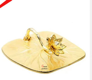 unique look <b>golden</b> finished gingko leaf design napkin stand for hotel restaurant and <b>bar</b> - Product Image 3