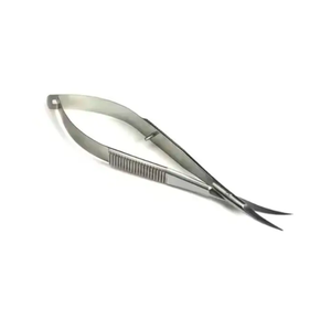 Ciseaux à ressort en acier inoxydable avec logo personnalisé pour l'extension des sourcils Finition argentée Poignée lisse Incurvé Sharp Beauty Personal Care - Product Image 6