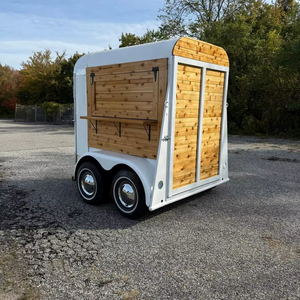 จัดส่งฟรี8FT รถพ่วงบาร์และเครื่องดื่มอุปกรณ์ครบครันค็อกเทลและสถานีน้ำผลไม้สำหรับกิจกรรมการจัดเลี้ยงและธุรกิจข้างถนน - Product Image 5