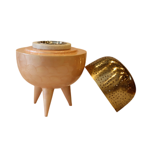 Quemador de incienso de forma redonda de diseño atractivo, quemador Bakhoor de Metal y mármol para el hogar, Hotel, soporte de incienso de mesa - Product Image 1