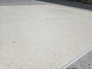 Beige Fosilled Limestone Tile Square Honed <b>Brushed</b> Surface Durable Minimalist Design for Wall Cladding Villa Hotel <b>Flooring</b> - Product Image 4