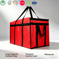 Sac isotherme personnalisé de haute qualité, extra large, non tissé, pour la livraison de repas, avec logo imprimé
