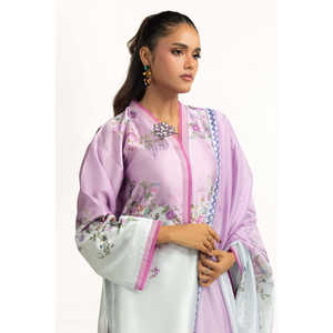 Conjunto de 3 Piezas de Seda Charmeuse Satinada Estampada IUSTKSD-1460 - Product Image 3