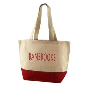 Sac fourre-tout isotherme en jute imprimé personnalisé de qualité supérieure dernier matériel de toile pour cadeaux et articles promotionnels - Product Image 1