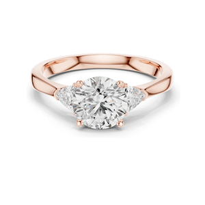 Bague trilogie en diamant de laboratoire 1 CT pour femme, clarté VVS-VS EF, or 18 carats, 14 carats, 10 carats et argent 925, or rose, or jaune, or blanc - Product Image 1